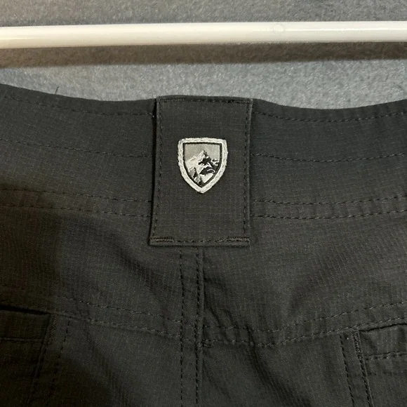 Kuhl Silencr Kargo Shorts Mens 35 Black Hiking Outdoors Stretch Travel Logo - Picture 7 of 10